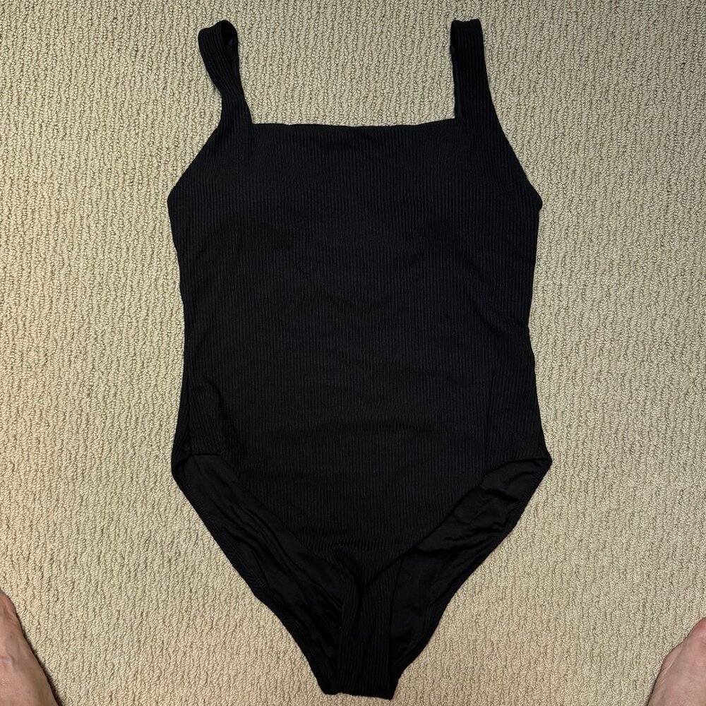 Andie Swim Byron One Piece Ribbed Classic Black